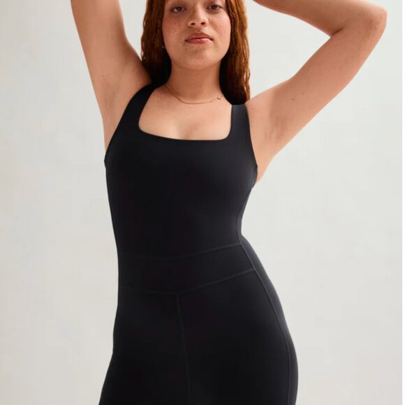 Girlfriend Collective Black Luxe Paneled Unitard | NWT | Size M - Picture 4 of 12